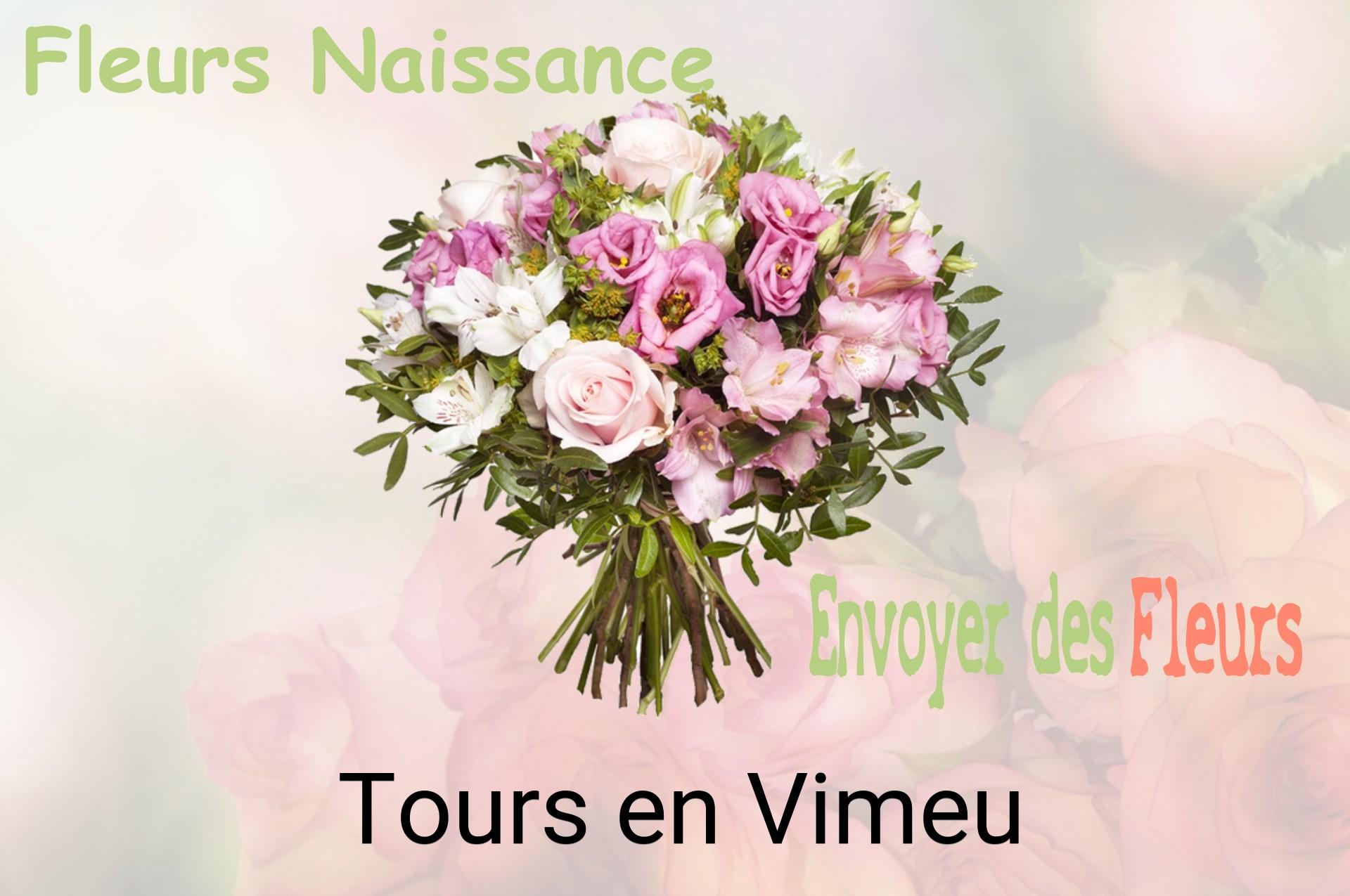 Bouquet de fleurs de naissance livré à Tours-en-Vimeu