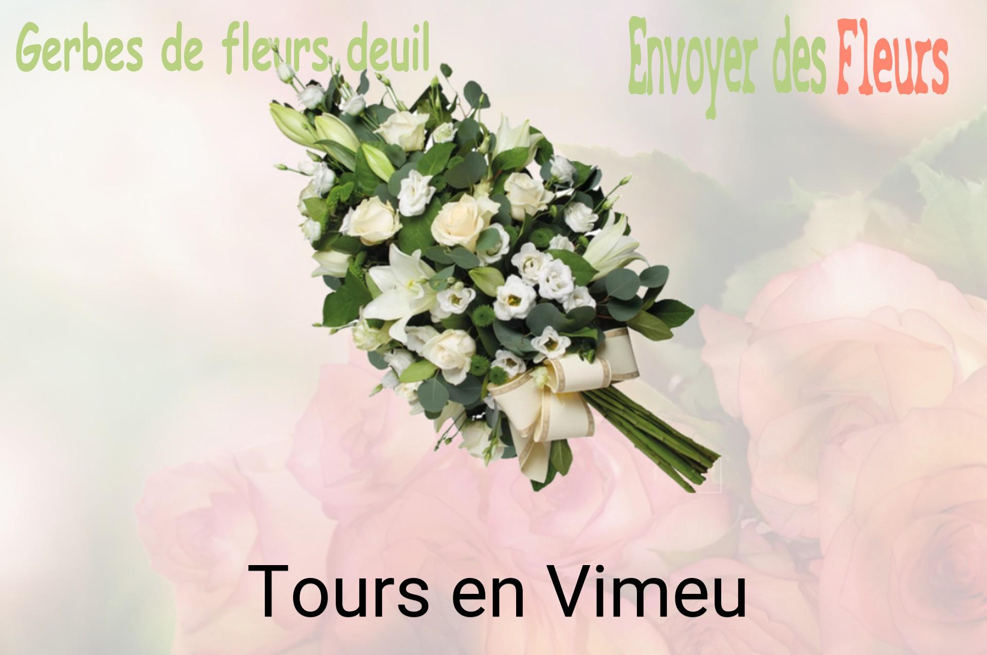 Gerbe de fleurs de deuil livrée à Tours-en-Vimeu